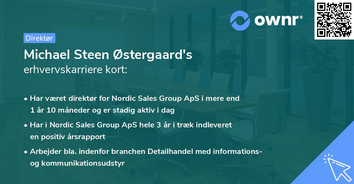 Michael Steen Østergaard's erhvervskarriere kort
