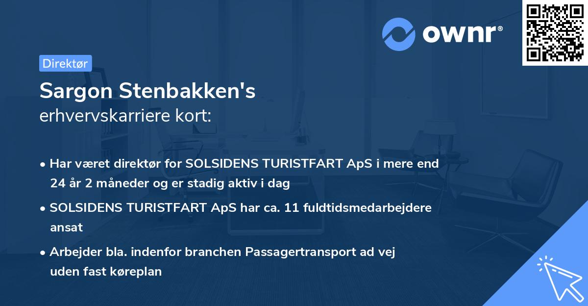 Sargon Stenbakken's erhvervskarriere kort