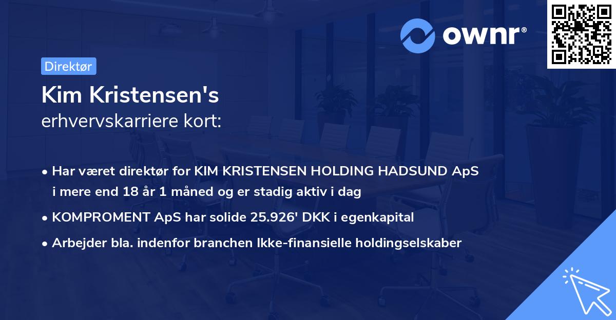 Kim Kristensen's erhvervskarriere kort
