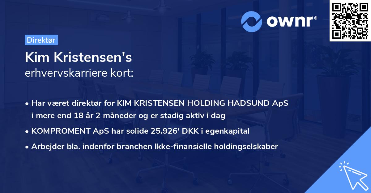 Kim Kristensen's erhvervskarriere kort
