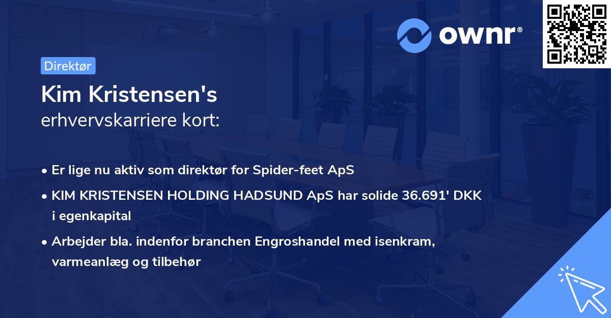 Kim Kristensen's erhvervskarriere kort