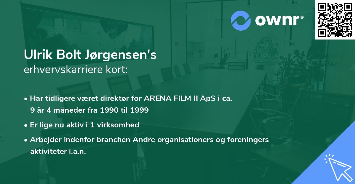 Ulrik Bolt Jørgensen's erhvervskarriere kort