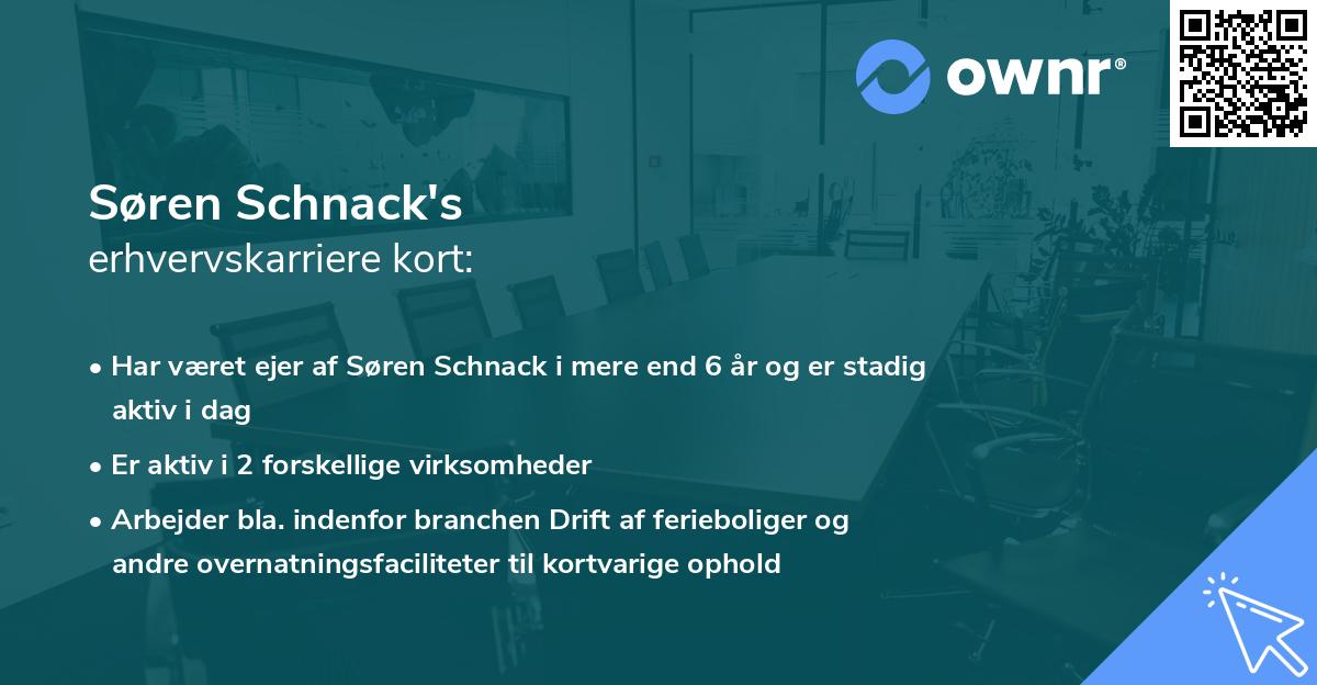 Søren Schnack's erhvervskarriere kort
