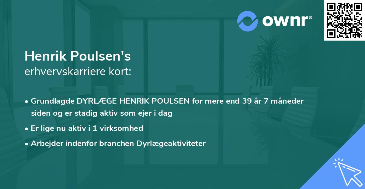 Henrik Poulsen's erhvervskarriere kort