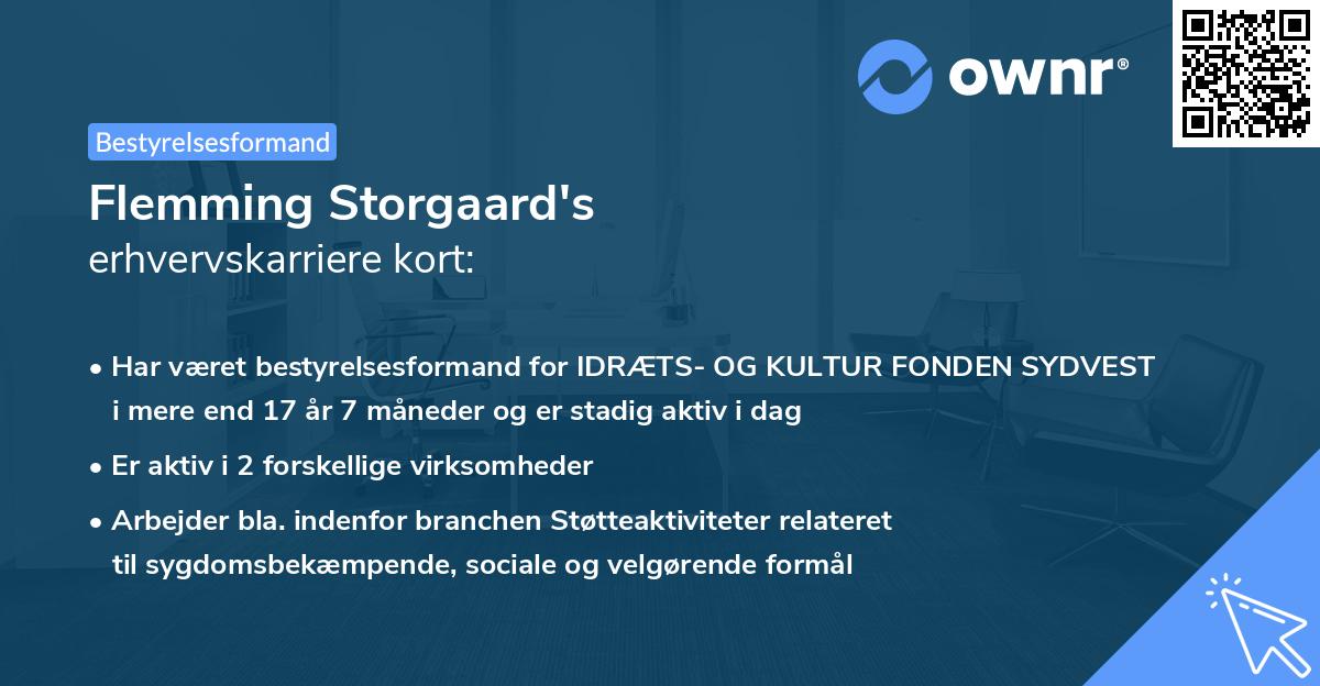 Flemming Storgaard's erhvervskarriere kort