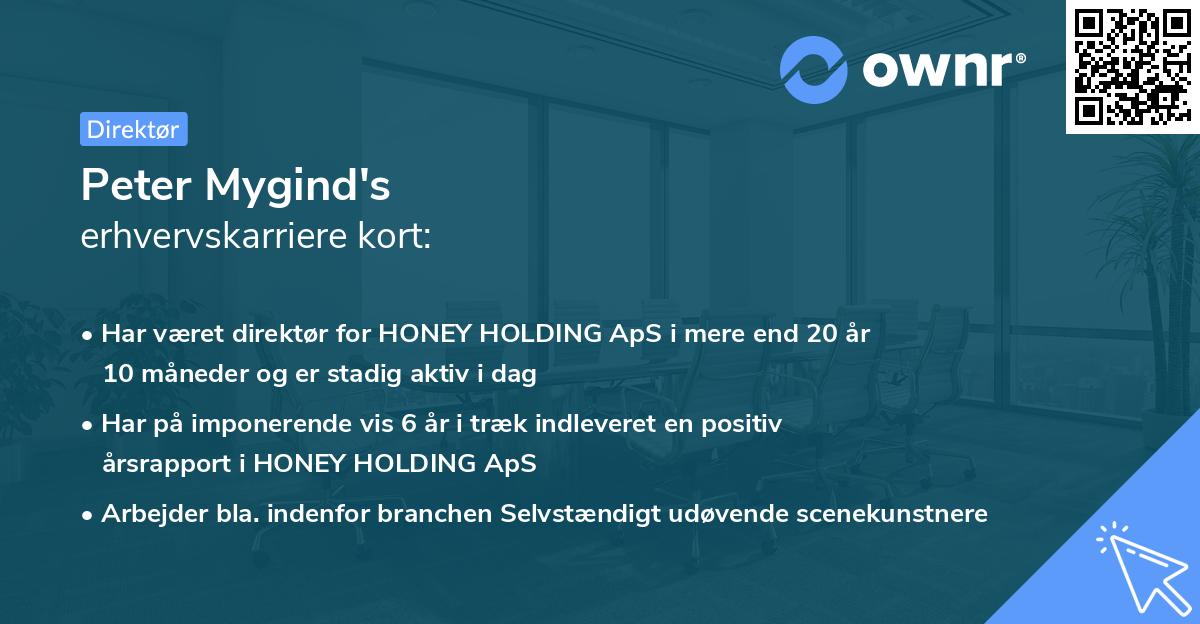 Peter Mygind's erhvervskarriere kort