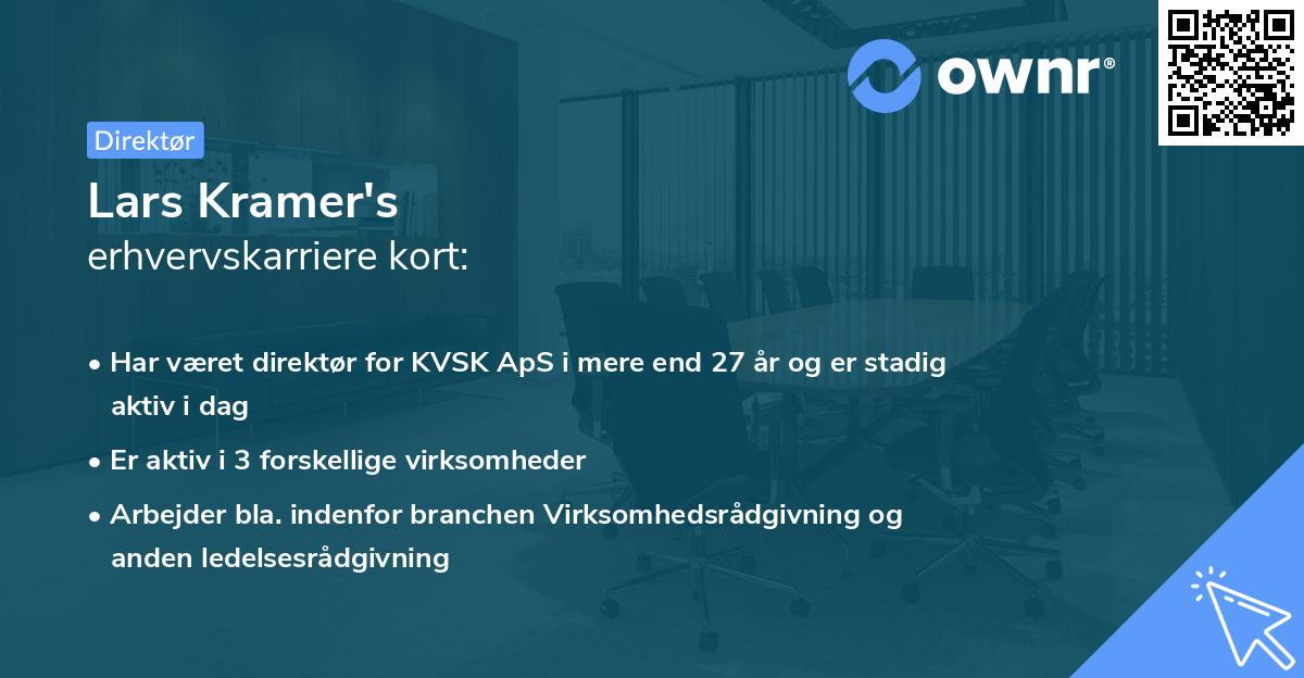 Lars Kramer's erhvervskarriere kort