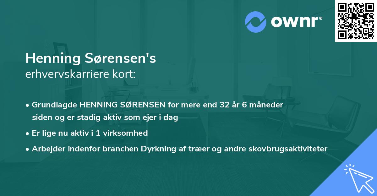 Henning Sørensen's erhvervskarriere kort