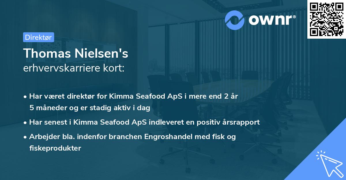 Thomas Nielsen's erhvervskarriere kort