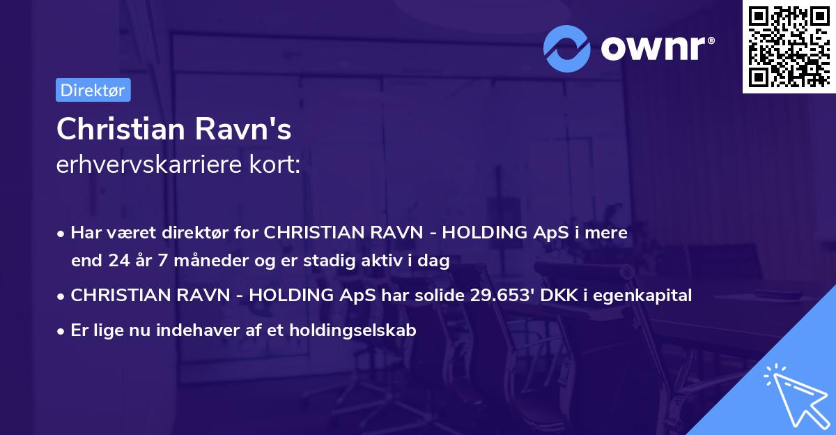 Christian Ravn's erhvervskarriere kort