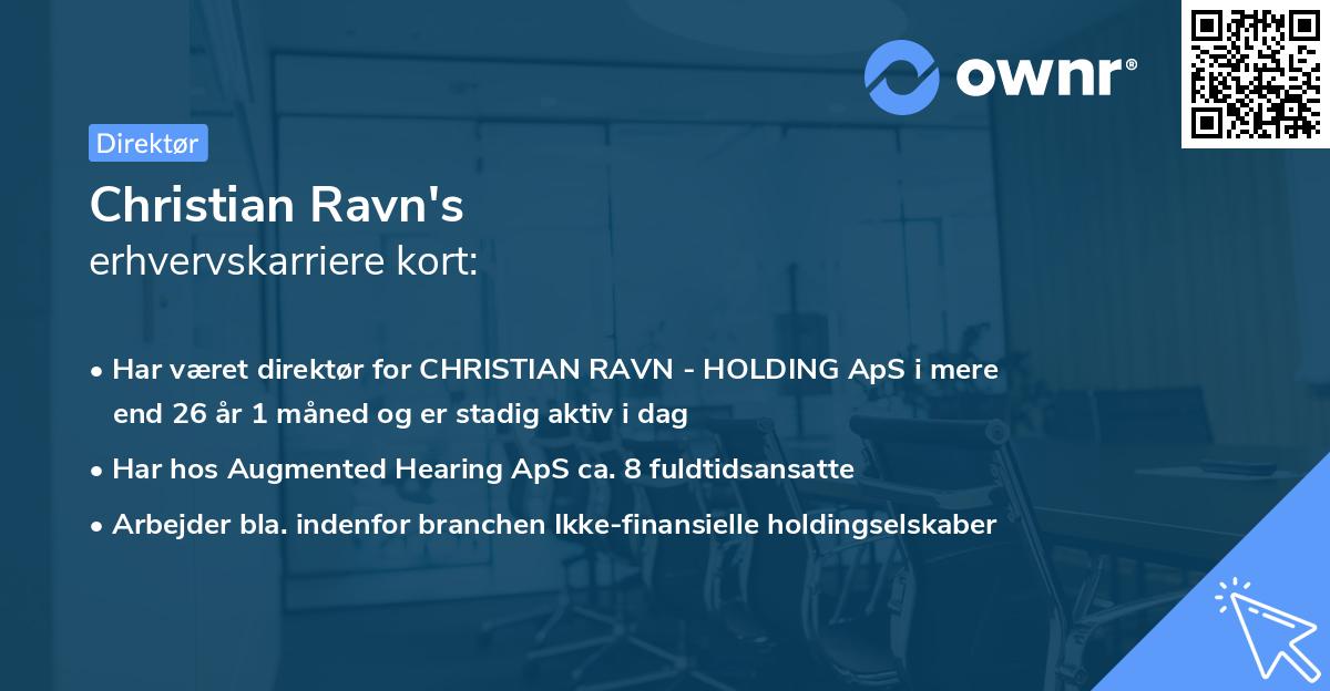 Christian Ravn's erhvervskarriere kort