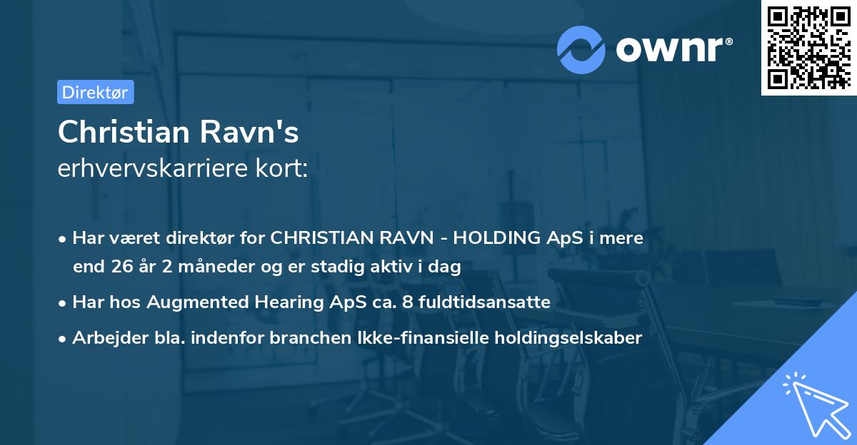 Christian Ravn's erhvervskarriere kort