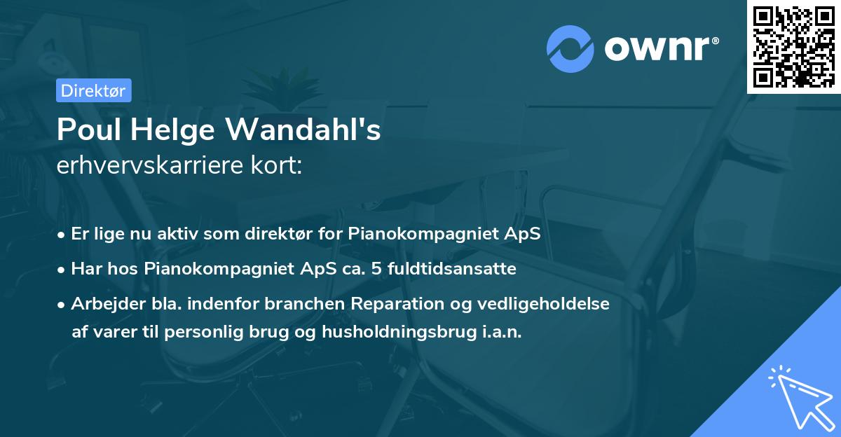 Poul Helge Wandahl's erhvervskarriere kort