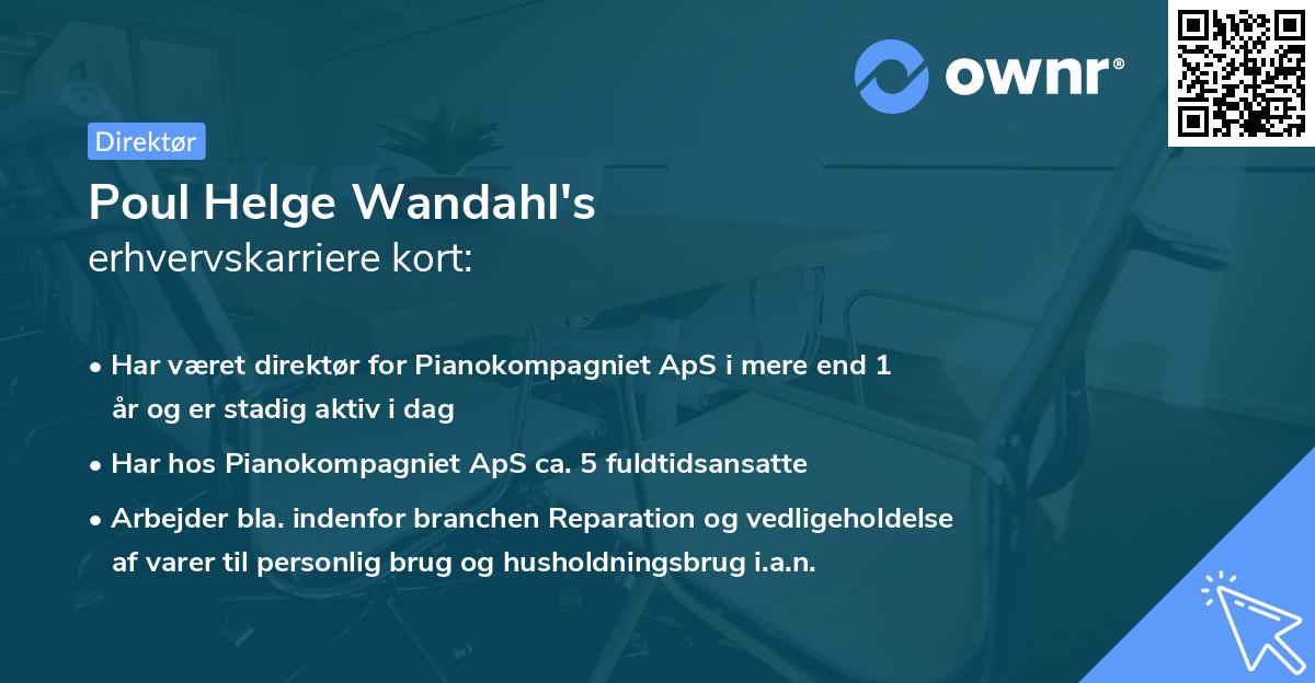 Poul Helge Wandahl's erhvervskarriere kort