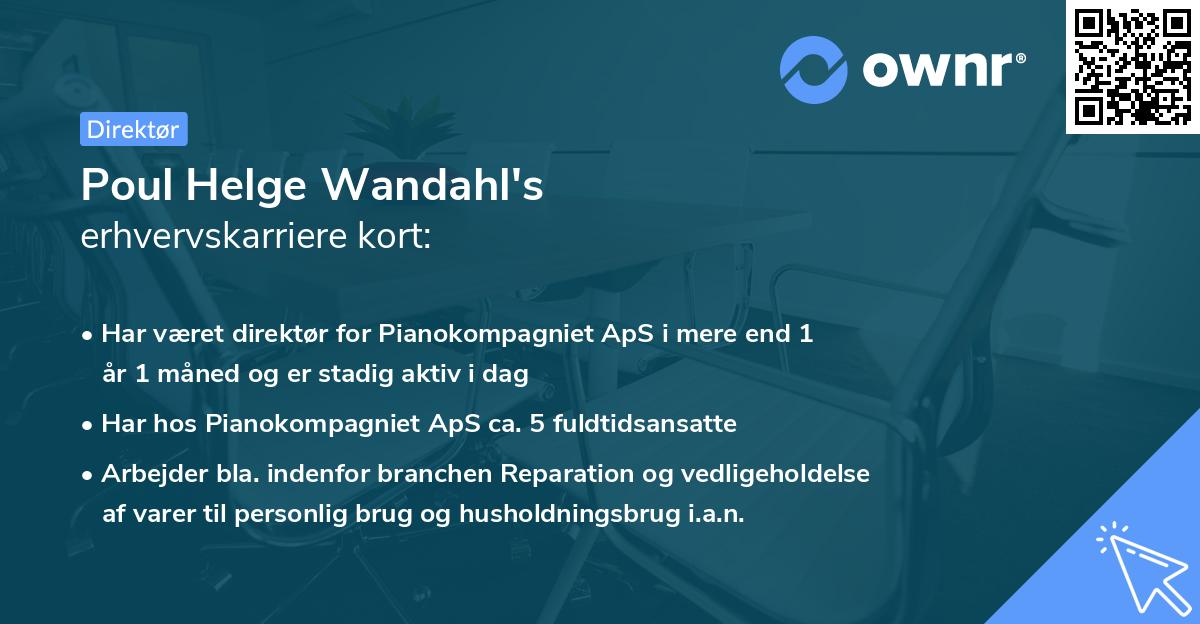 Poul Helge Wandahl's erhvervskarriere kort