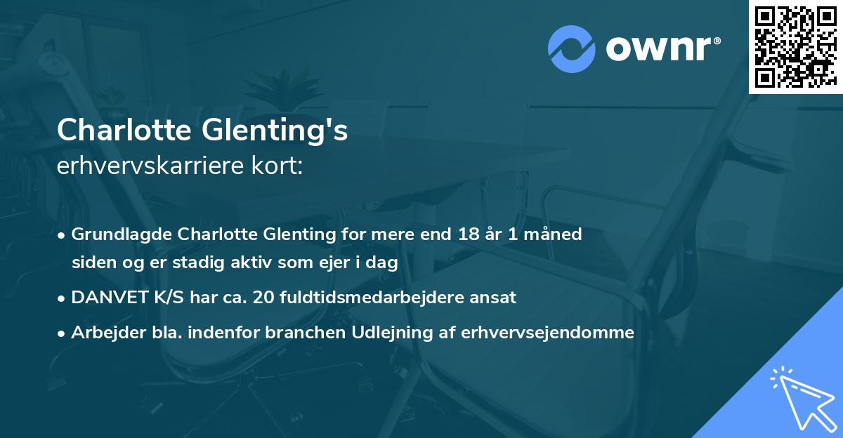 Charlotte Glenting's erhvervskarriere kort