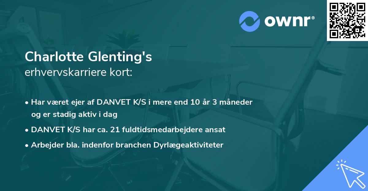 Charlotte Glenting's erhvervskarriere kort