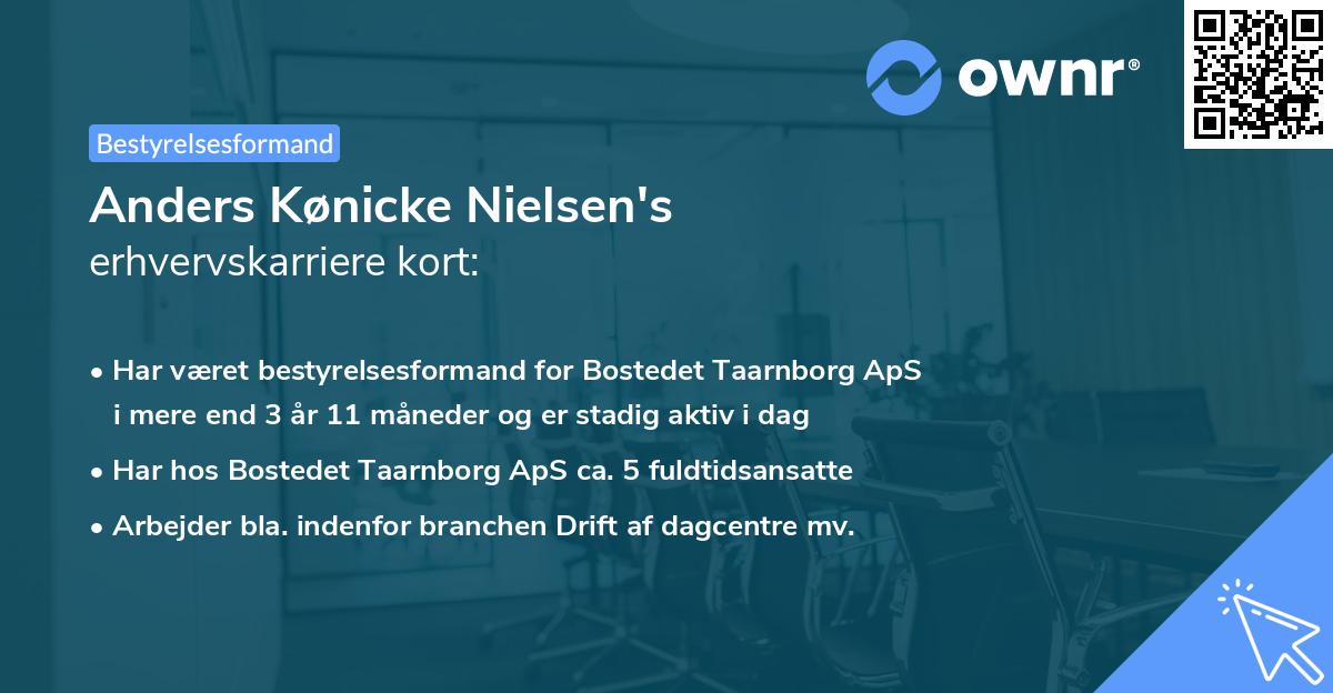 Anders Kønicke Nielsen's erhvervskarriere kort