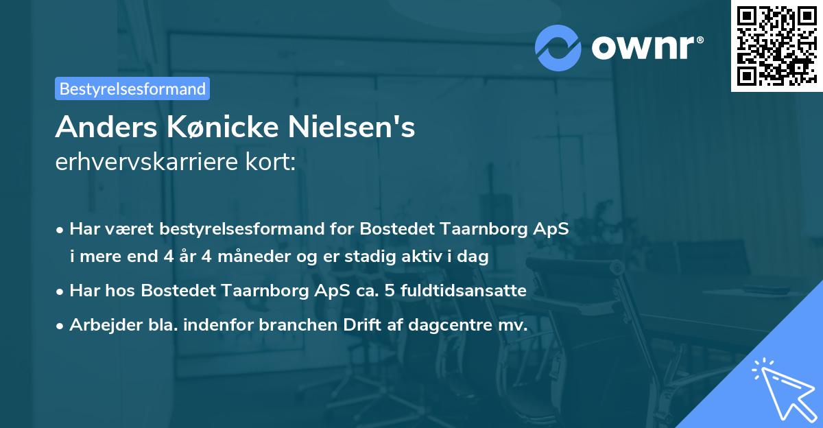 Anders Kønicke Nielsen's erhvervskarriere kort