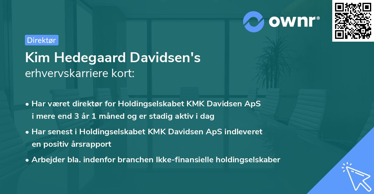 Kim Hedegaard Davidsen's erhvervskarriere kort