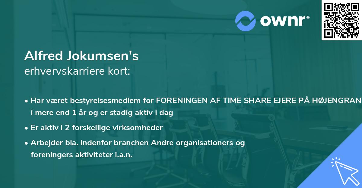 Alfred Jokumsen's erhvervskarriere kort