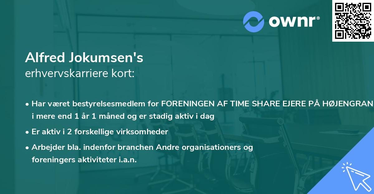 Alfred Jokumsen's erhvervskarriere kort