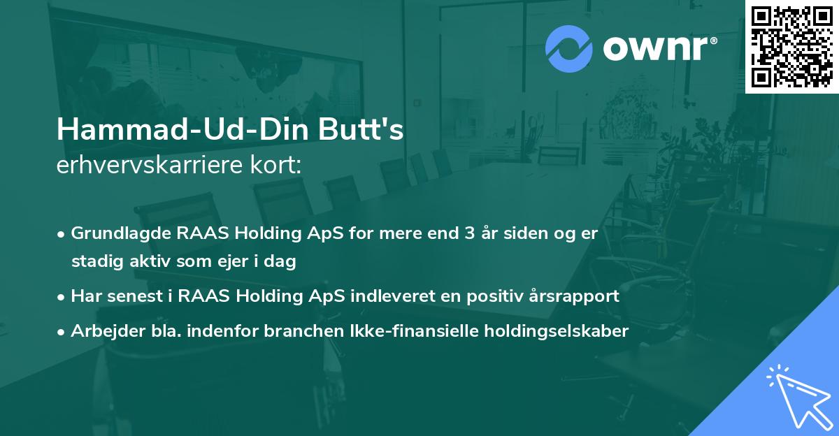 Hammad-Ud-Din Butt's erhvervskarriere kort