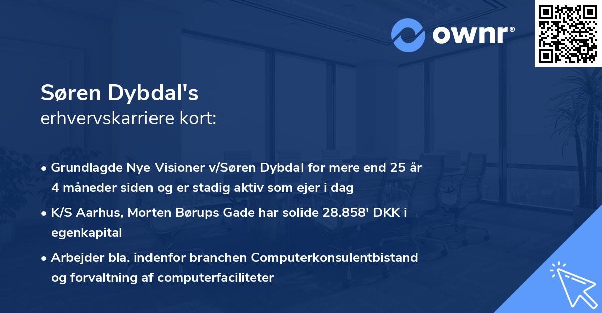 Søren Dybdal's erhvervskarriere kort