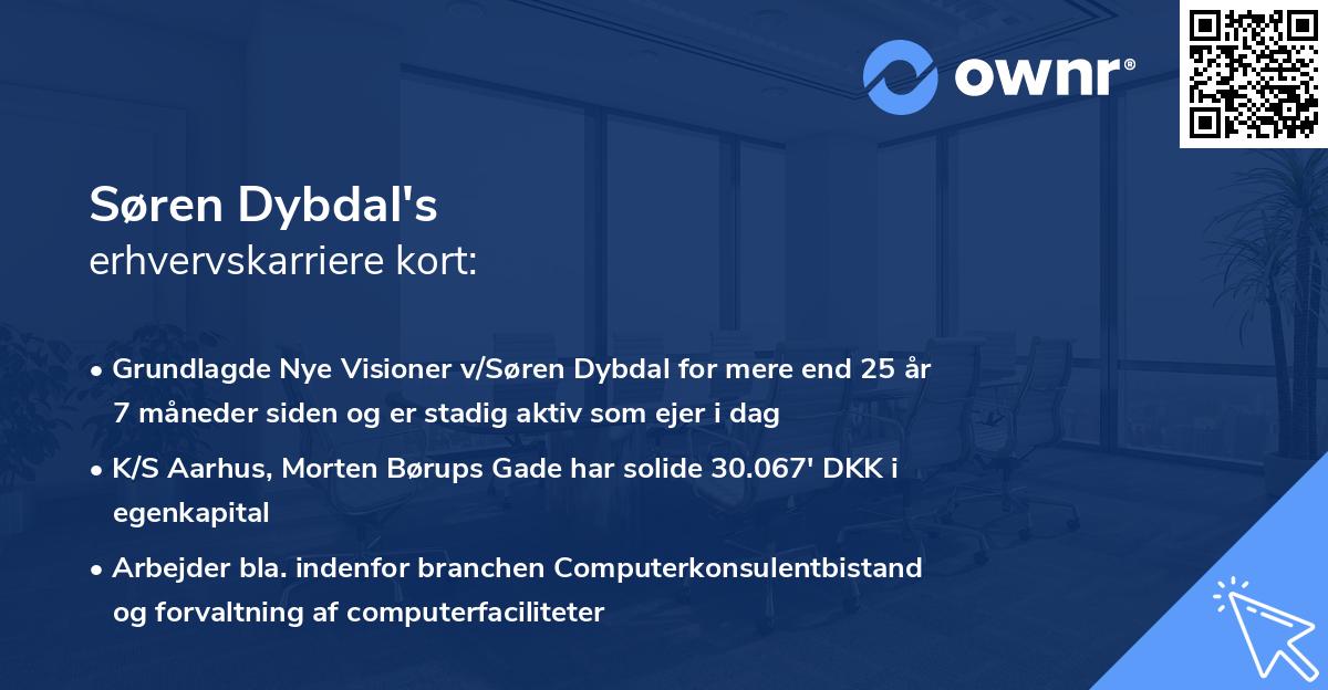 Søren Dybdal's erhvervskarriere kort