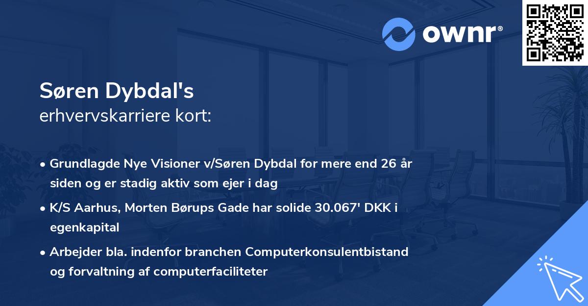 Søren Dybdal's erhvervskarriere kort