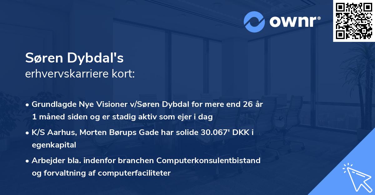 Søren Dybdal's erhvervskarriere kort