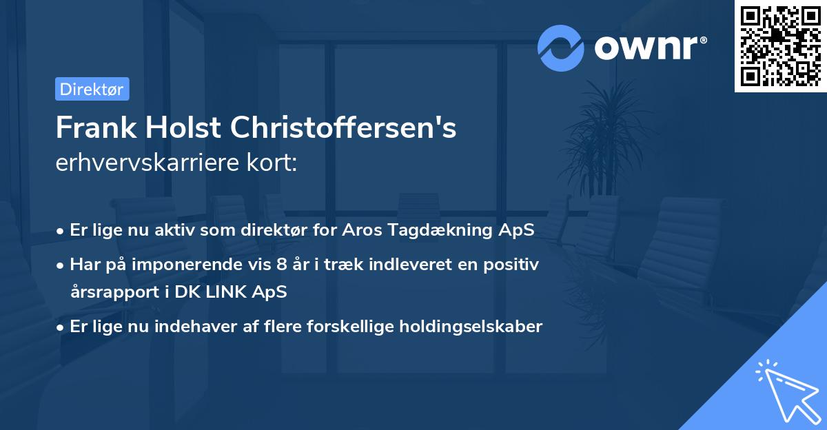 Frank Holst Christoffersen's erhvervskarriere kort
