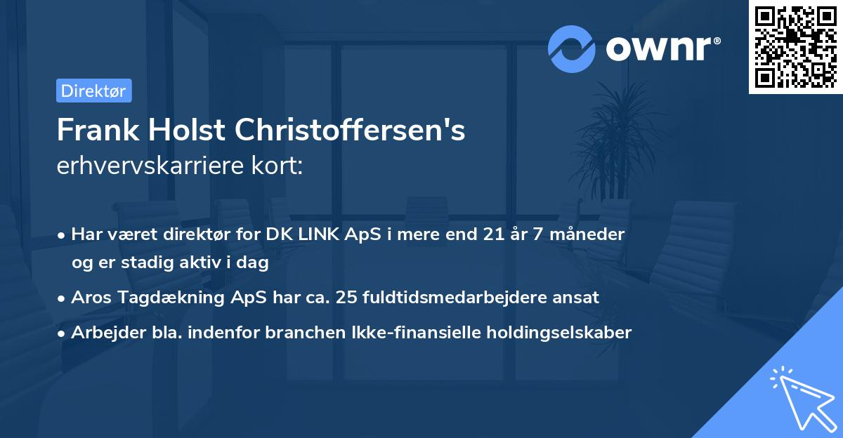Frank Holst Christoffersen's erhvervskarriere kort