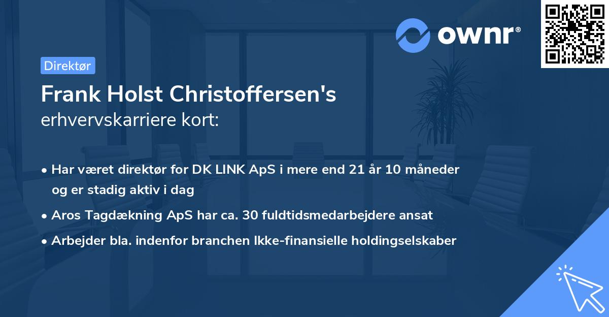 Frank Holst Christoffersen's erhvervskarriere kort