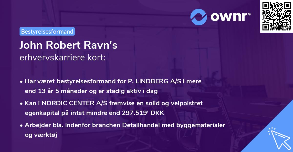 John Robert Ravn's erhvervskarriere kort