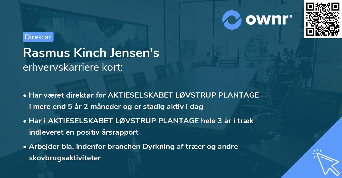 Rasmus Kinch Jensen's erhvervskarriere kort