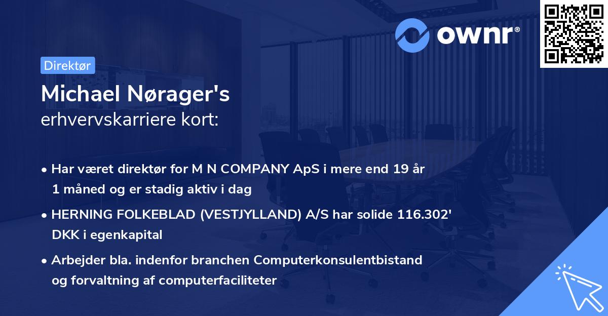 Michael Nørager's erhvervskarriere kort