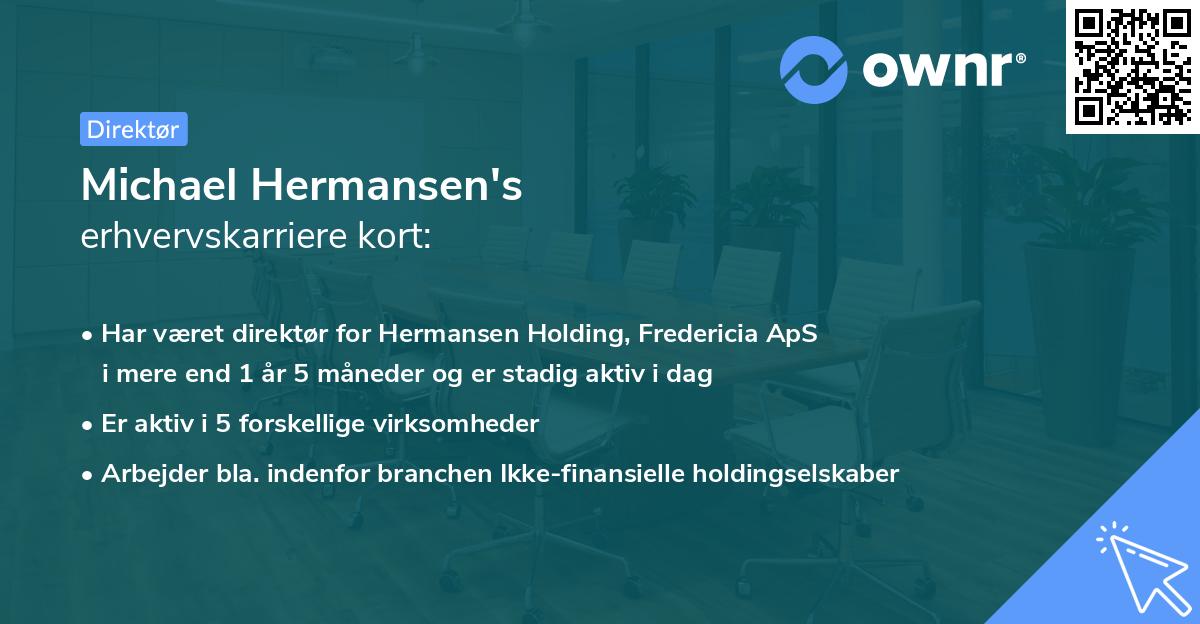 Michael Hermansen's erhvervskarriere kort