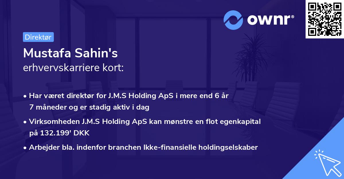 Mustafa Sahin's erhvervskarriere kort