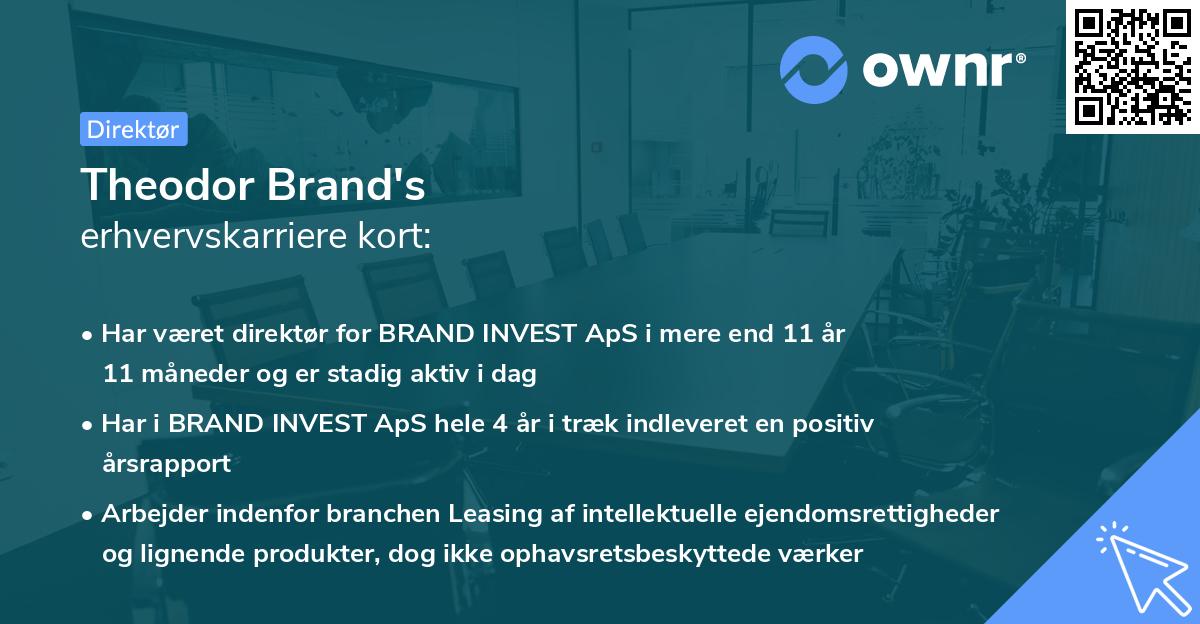 Theodor Brand's erhvervskarriere kort