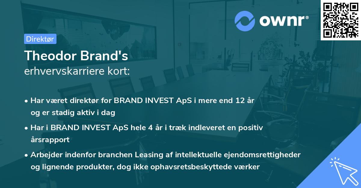 Theodor Brand's erhvervskarriere kort