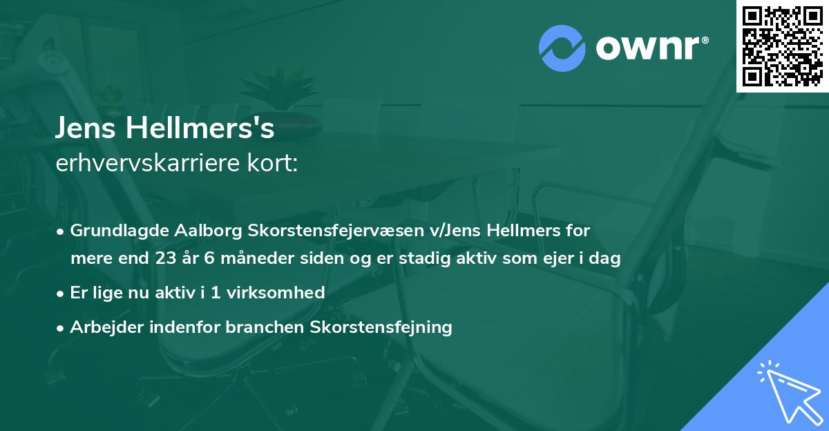 Jens Hellmers's erhvervskarriere kort