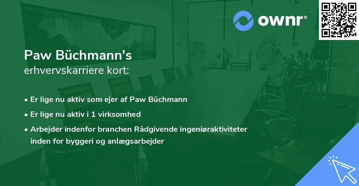 Paw Büchmann's erhvervskarriere kort
