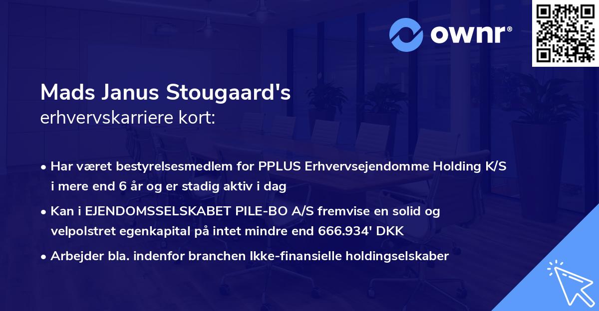 Mads Janus Stougaard's erhvervskarriere kort