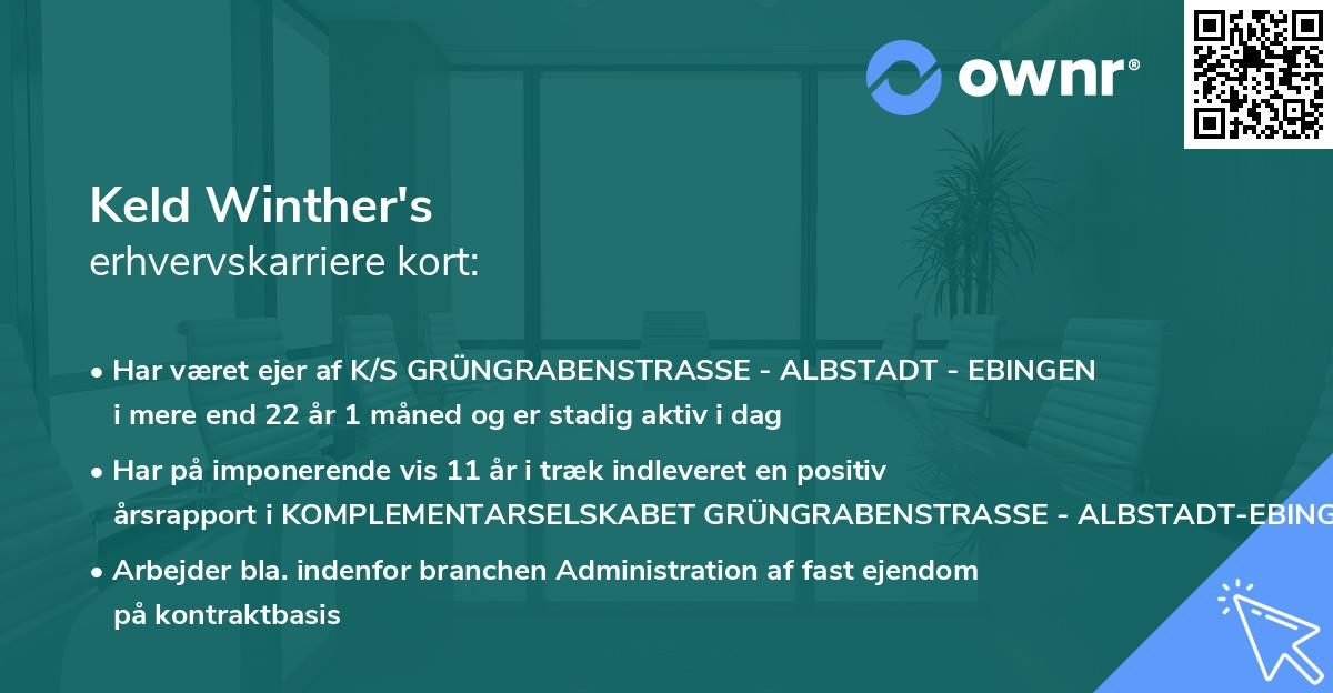 Keld Winther's erhvervskarriere kort