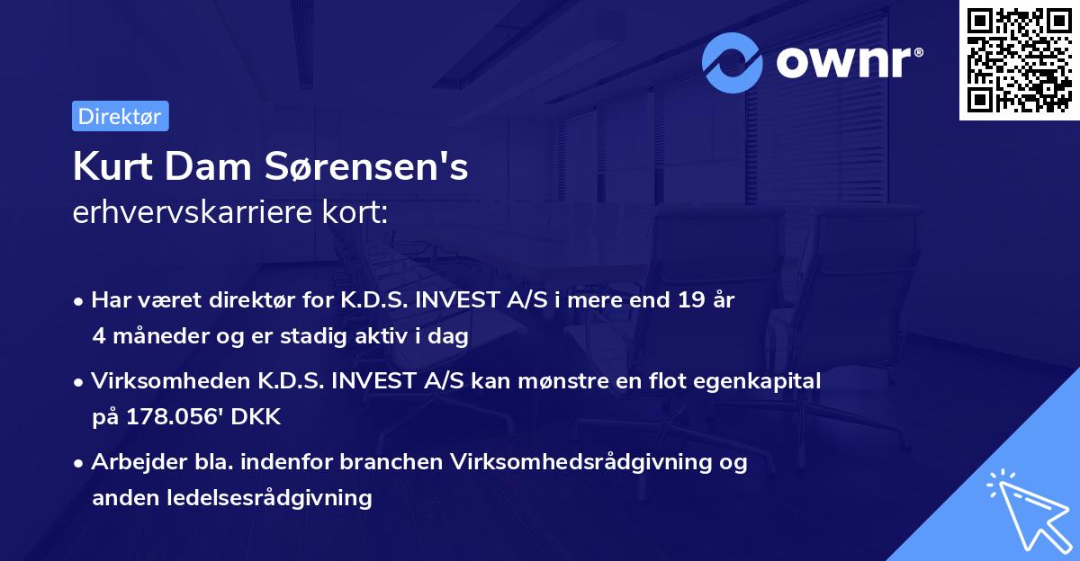 Kurt Dam Sørensen's erhvervskarriere kort