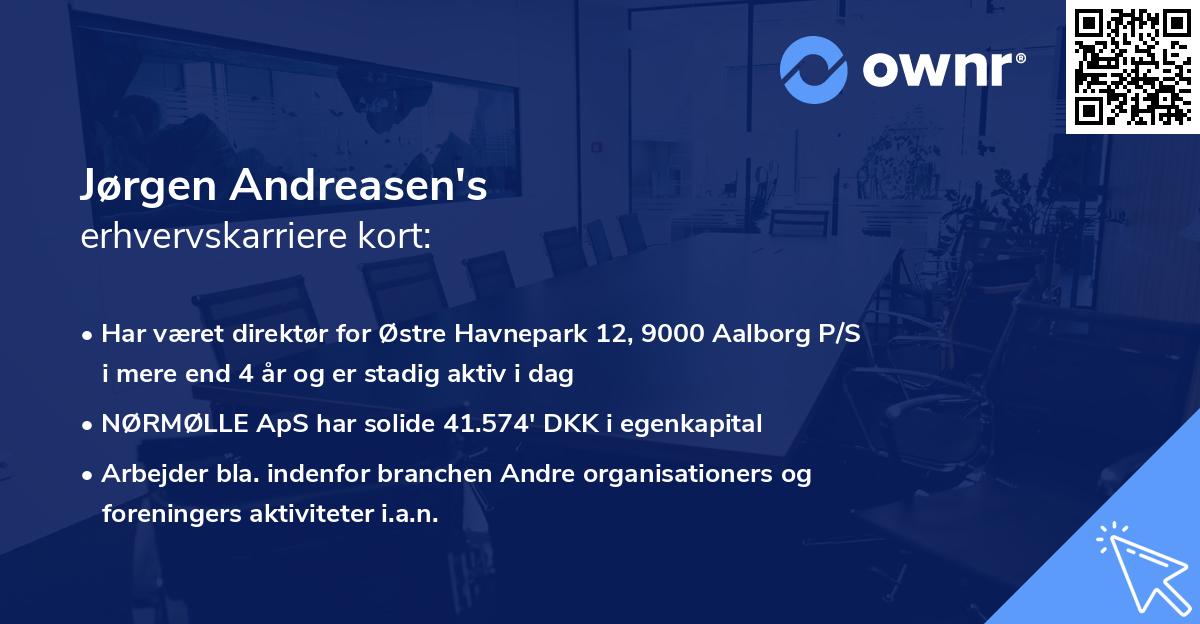 Jørgen Andreasen's erhvervskarriere kort