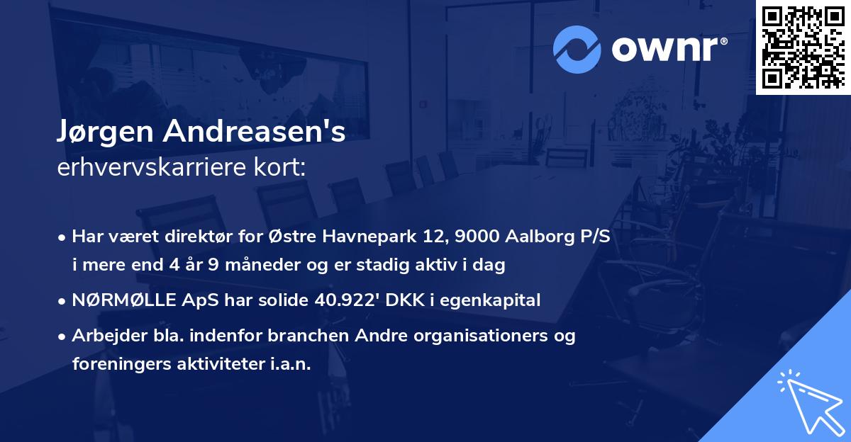 Jørgen Andreasen's erhvervskarriere kort
