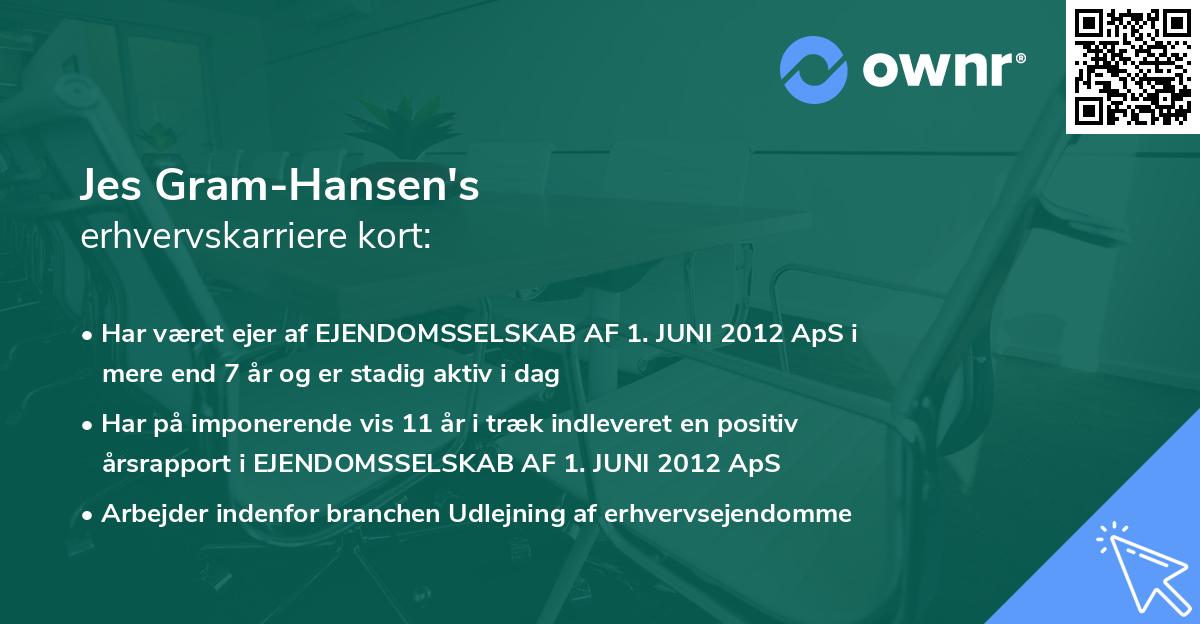 Jes Gram-Hansen's erhvervskarriere kort