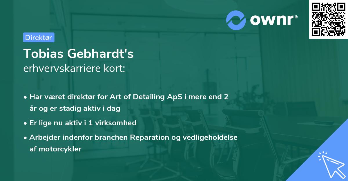 Tobias Gebhardt's erhvervskarriere kort